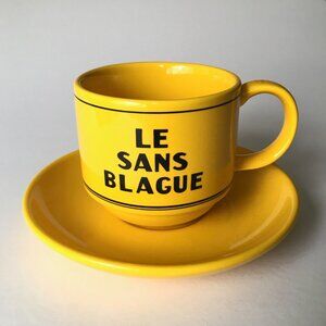WES ANDERSON THE FRENCH DISPATCH Yellow Cup and Saucer Set Coffee Mug Plate